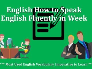 Most Used English Vocabulary Imperative to Learn