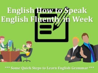 Some Quick Steps to Learn English Grammar