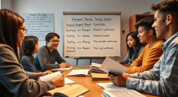 Verbs in Present Tense and Quiz for Beginners