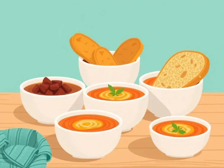Bread and Soup Bowls with Recipes Image
