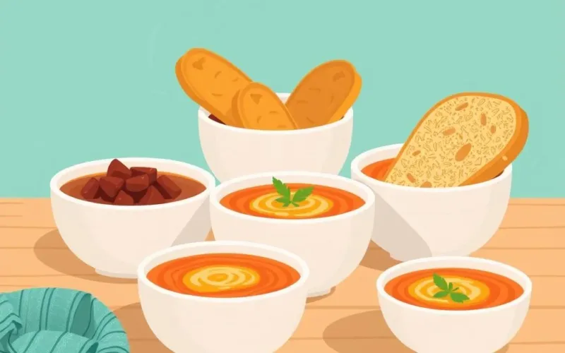 Bread and Soup Bowls with Recipes Image