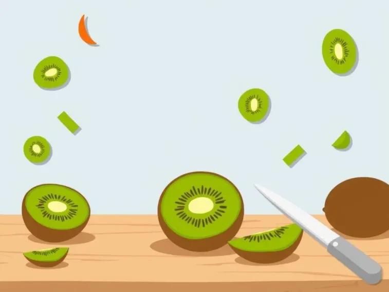 How to Cut a Kiwi and Create Delicious Kiwi Salads Recipes Ideas Image