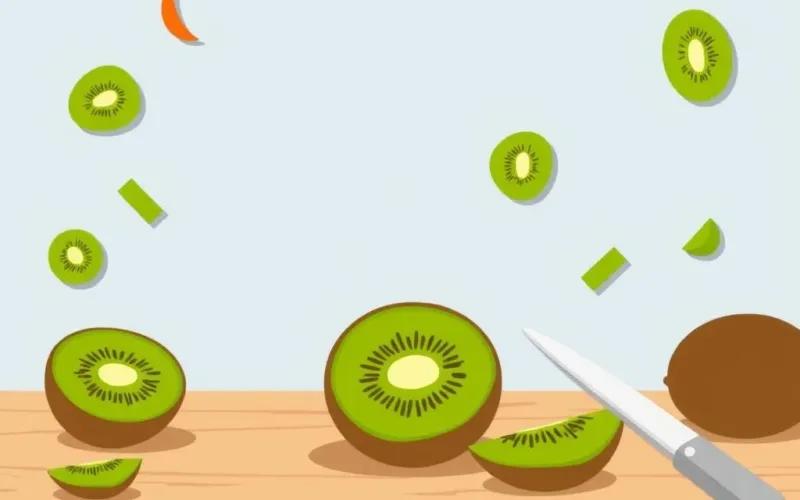 How to Cut a Kiwi and Create Delicious Kiwi Salads Recipes Ideas Image