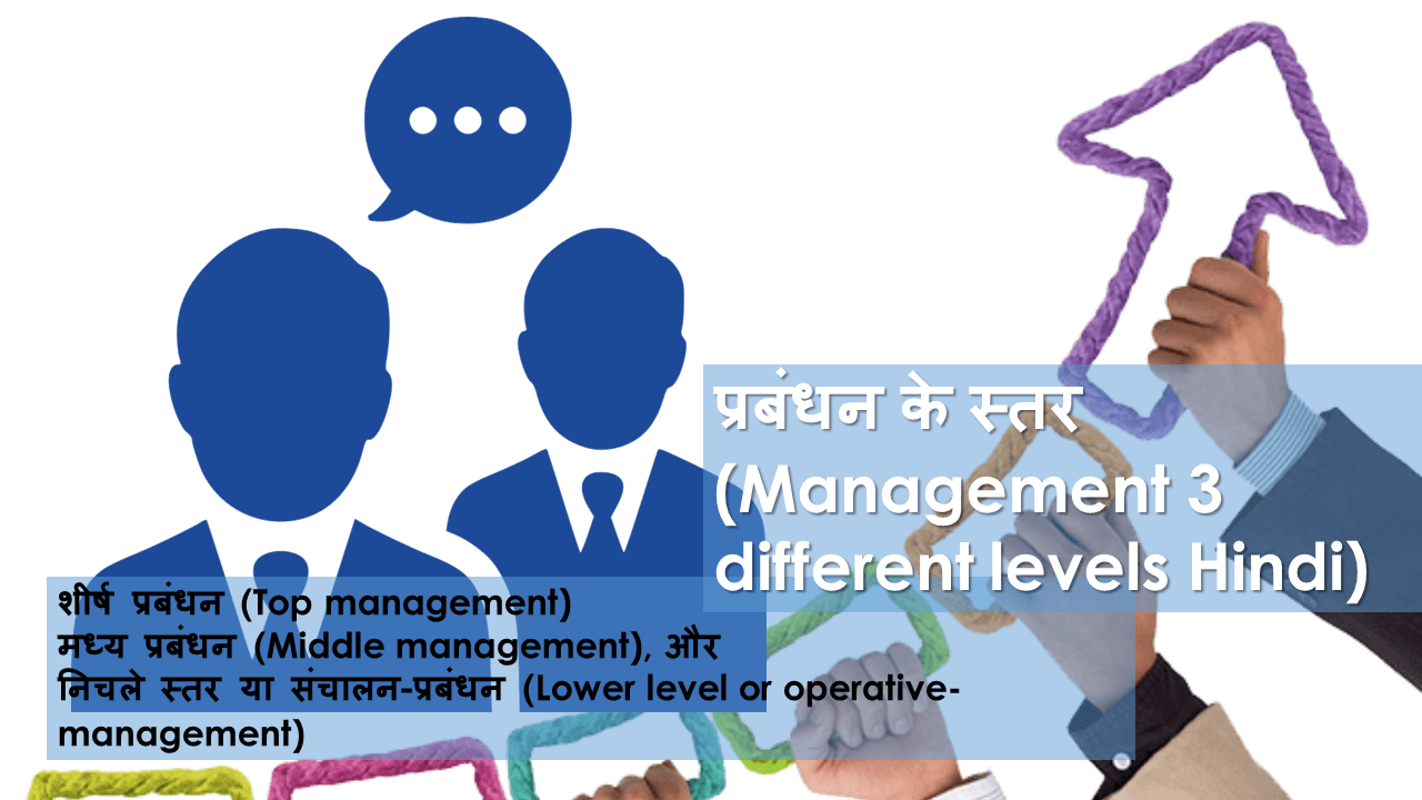 प्रबंधन के स्तर (Management 3 different levels Hindi)