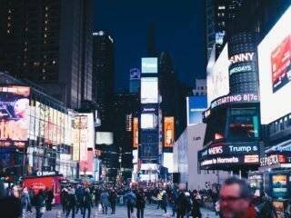 people walks in time square