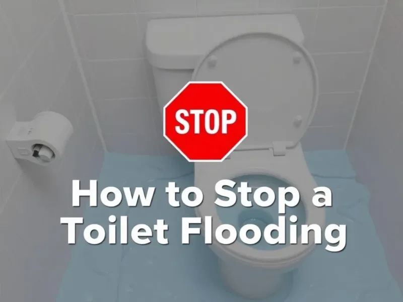How to Stop a Toilet Flooding Overflow and Leaking Base