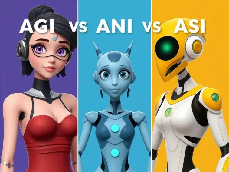 AGI vs ANI vs ASI Differences Image