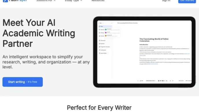 FlashPaper AI For Academic Writing Tools Image