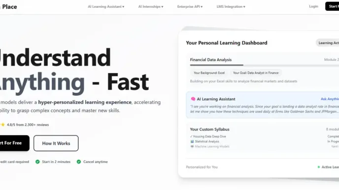 LearnPlace AI Personalized Learning Assistant Education Tools Image
