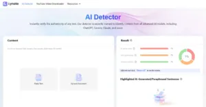 Lynote AI Detector Analyzes Success Image