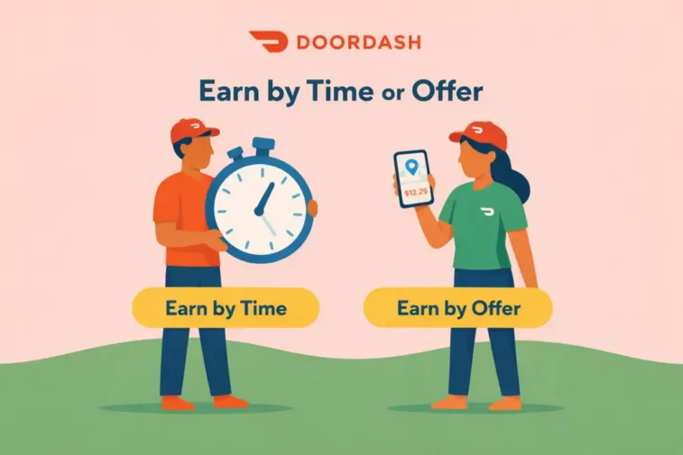 DoorDash Earn by Time or Offer 2026 Image