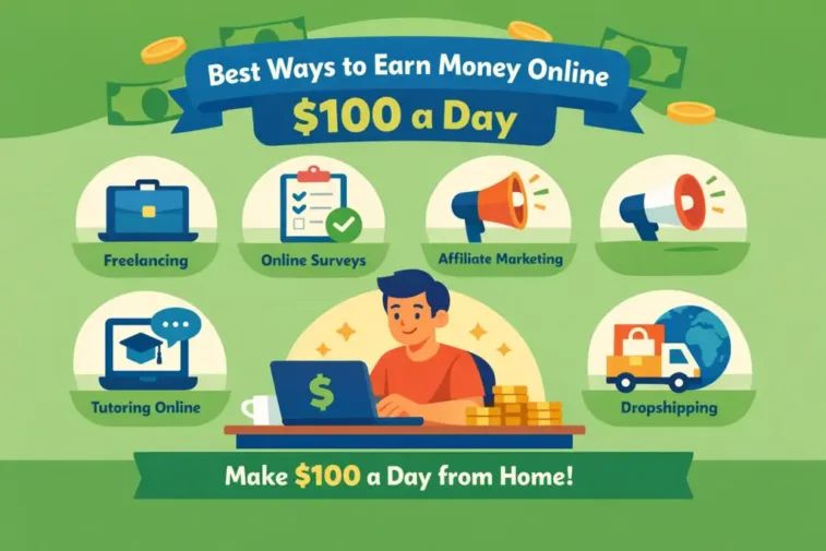 Best ways Earn Money Online $100 a Day 2026 Image